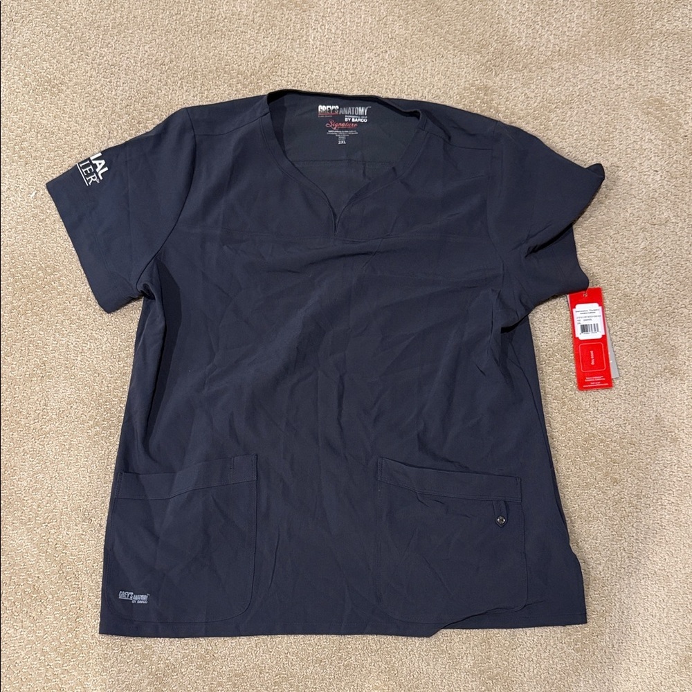 Barco Uniforms Navy V-Neck Men's Shirt